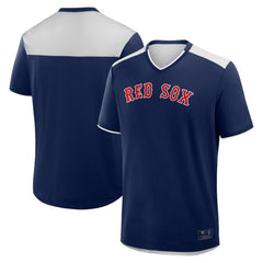 Navy Boston Red Sox Fanatics Walk Off V-Neck T-Shirt