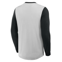 Gray/Black Baltimore Orioles Fanatics Clubhouse Long Sleeve Henley Shirt