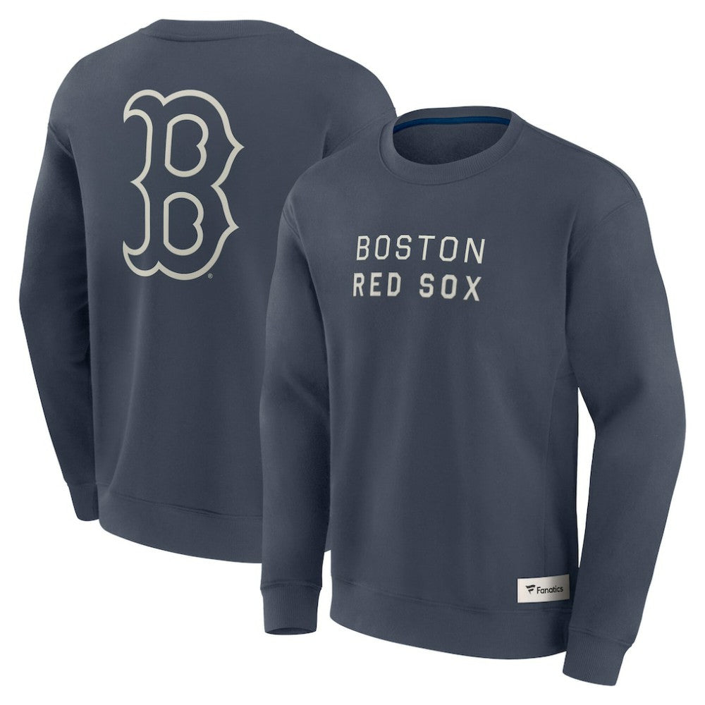 Blue Boston Red Sox Fanatics Elements Future Ground Lettering Pullover Sweatshirt