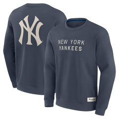 Blue New York Yankees Fanatics Elements Future Ground Lettering Pullover Sweatshirt
