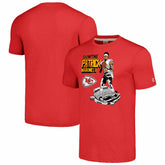 Patrick Mahomes Homage Unisex Caricature Player Tri-Blend T-Shirt - Kansas City Chiefs T-shirts
