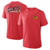 NHL Chicago Blackhawks Fanatics Fan Lanes Tri-Blend T-Shirt