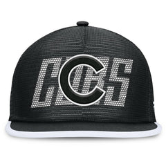 Black Chicago Cubs Fanatics Let's Glow Line Drive Snapback Hat