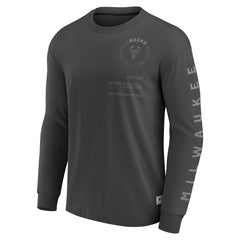 Fanatics Milwaukee Bucks Elements Future Ground Tonal Info Long Sleeve T-Shirt