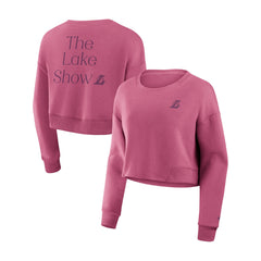 Fanatics Los Angeles Lakers Women's Studio Tri-Blend Cropped Pullover Sweatshirt