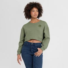 Fanatics Boston Celtics Women's Studio Tri-Blend Cropped Pullover Sweatshirt