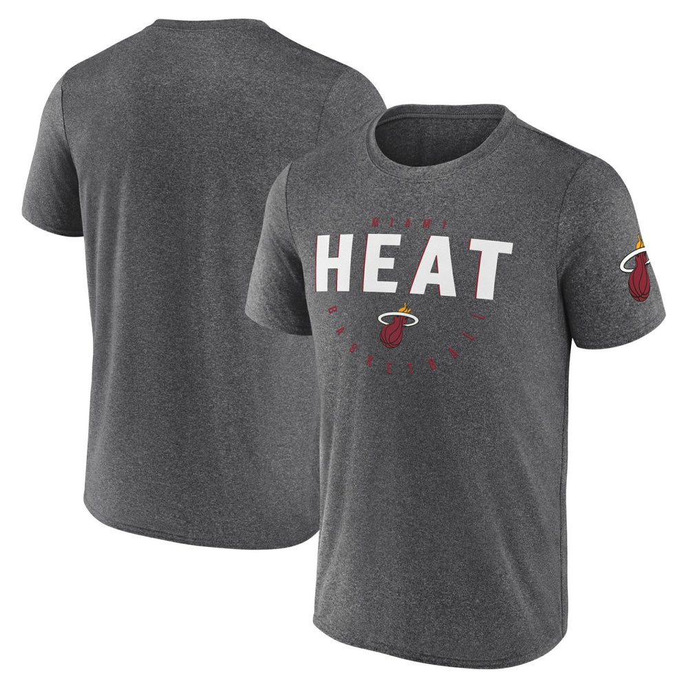 Miami Heat Logo Athletic Block Practice Performance T-Shirt