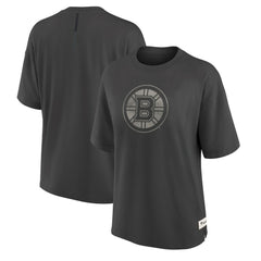 NHL Boston Bruins Fanatics Women's Oversized Elements Raw Edge Future Ground T-Shirt