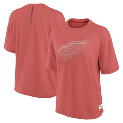 NHL Detroit Red Wings Fanatics Women's Oversized Elements Raw Edge Future Ground T-Shirt