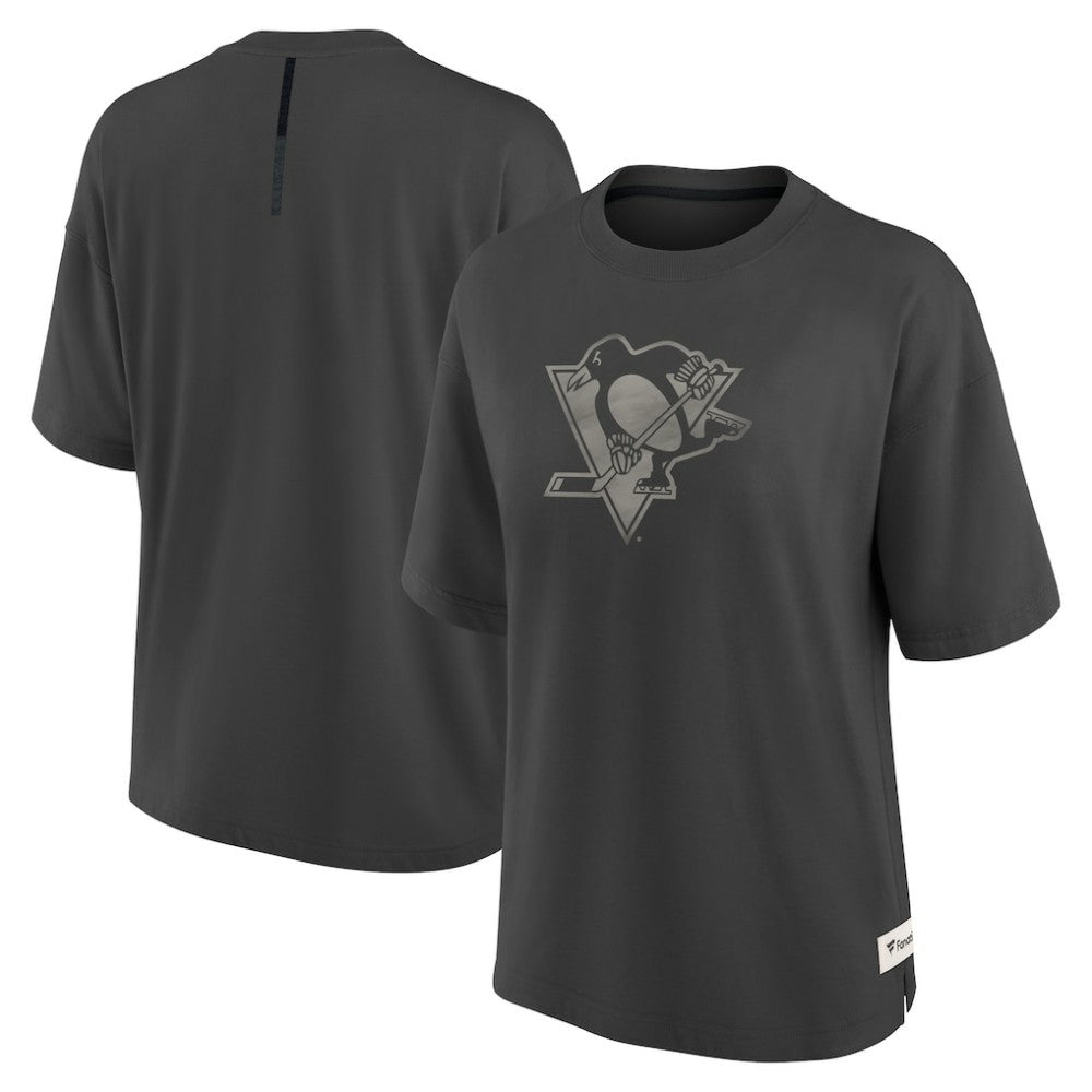 NHL Pittsburgh Penguins Fanatics Women's Oversized Elements Raw Edge Future Ground T-Shirt