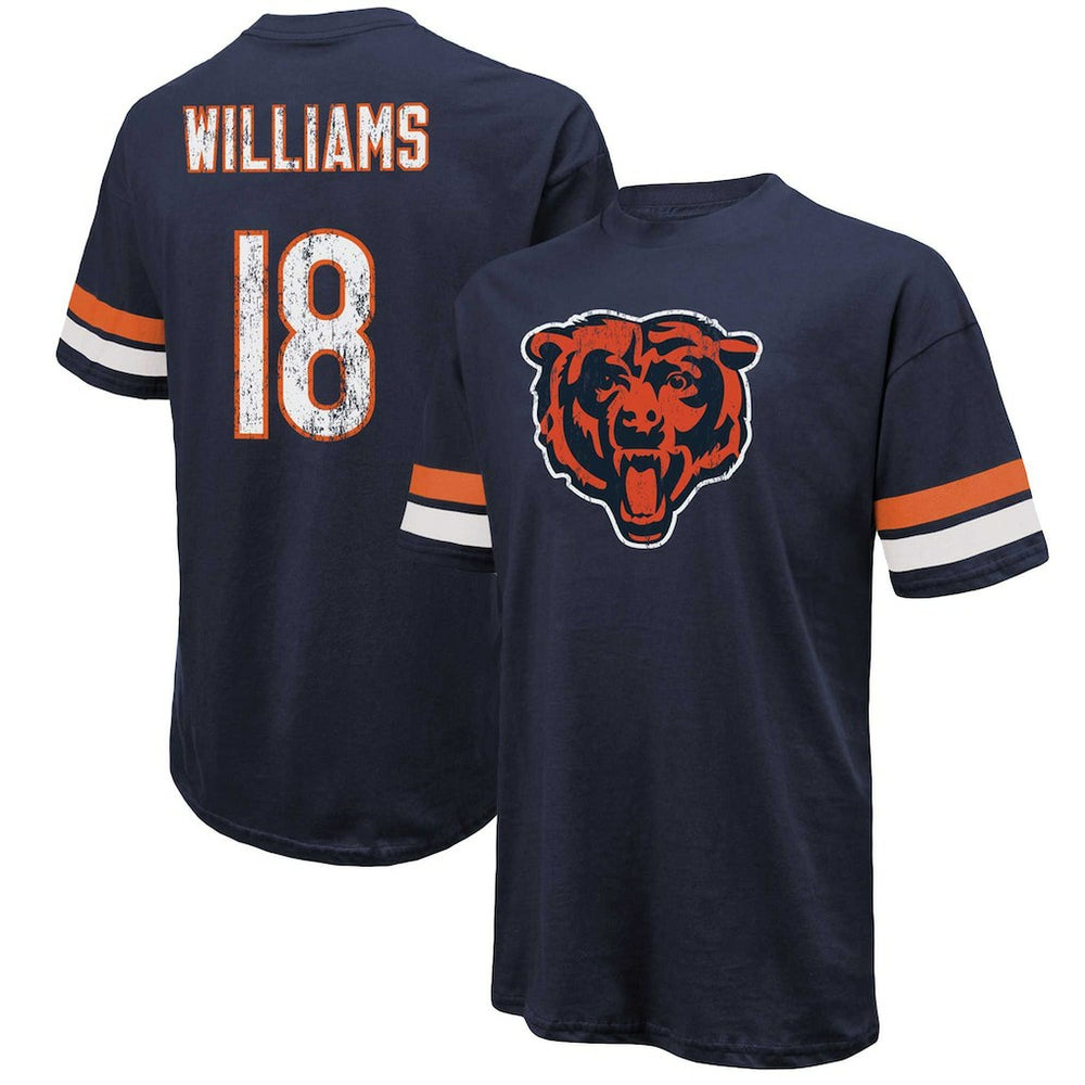 Caleb Williams Majestic Threads Name & Number Oversize Fit T-Shirt - Chicago Bears T-shirts