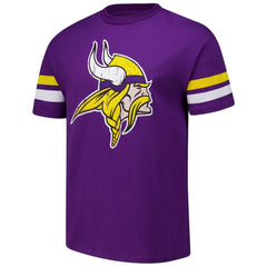 J.J. McCarthy Majestic Threads Name & Number Oversized Fit T-Shirt - Minnesota Vikings T-shirts