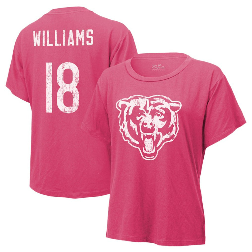 Caleb Williams Majestic Threads Women's Name & Number T-Shirt - Chicago Bears T-shirts