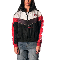The Wild Collective Women's 1/4 Zip Track Jacket - San Francisco 49ers Jackets