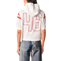 The Wild Collective Women's Mesh Short Sleeve Hoodie T-Shirt - San Francisco 49ers Hoodies