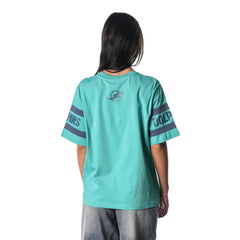 The Wild Collective Women's Drop Shoulder T-Shirt - Miami Dolphins T-shirts