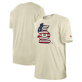 Cream St. Louis Cardinals New Era Americana Flag Fill T-Shirt