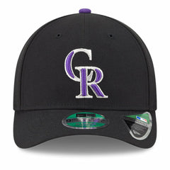 Black Colorado Rockies New Era Player Replica 9FORTY Adjustable Hat