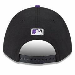 Black Colorado Rockies New Era Player Replica 9FORTY Adjustable Hat