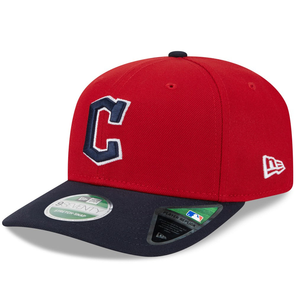 Red/Black Cleveland Guardians New Era Player Replica 9SEVENTY Adjustable Hat