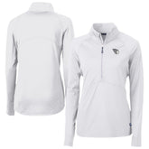 White Cleveland Guardians Cutter & Buck Women's Adapt Eco Knit Stretch Recycled Half-Zip DryTec Top