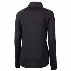 Black Cleveland Guardians Cutter & Buck Women's Adapt Eco Knit Stretch Recycled Half-Zip DryTec Top
