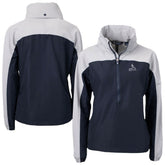 Navy/Gray St. Louis Cardinals Cutter & Buck Women's Charter Eco Recycled Half-Zip Anorak Jacket