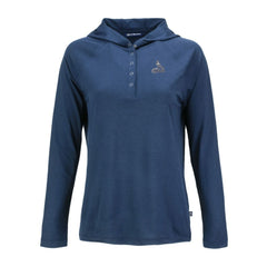 Navy St. Louis Cardinals Cutter & Buck Women's Coastline Epic Comfort Eco Recycled Raglan Long Sleeve Hoodie T-Shirt