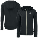 Black Los Angeles Dodgers Cutter & Buck Women's Daybreak Eco Recycled Full-Zip Hoodie