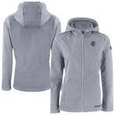 Gray Minnesota Twins Cutter & Buck Women's Evoke Eco Softshell Recycled Full-Zip Hoodie Jacket