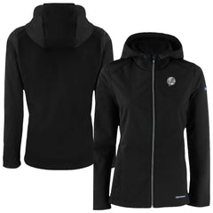 Black New York Yankees Cutter & Buck Women's Evoke Eco Softshell Recycled Full-Zip Hoodie Jacket