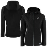 Black Los Angeles Dodgers Cutter & Buck Women's Evoke Eco Softshell Recycled Full-Zip Hoodie Jacket