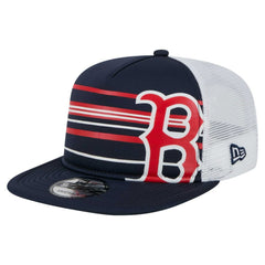 Navy Boston Red Sox New Era 9FIFTY A-Frame Trucker Snapback Hat