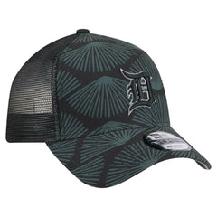 Black Detroit Tigers New Era 9FORTY A-Frame Trucker Adjustable Hat