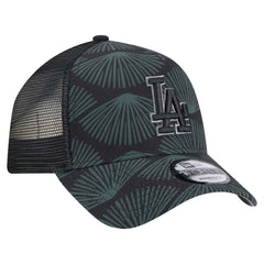 Black Los Angeles Dodgers New Era 9FORTY A-Frame Trucker Adjustable Hat