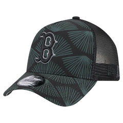 Black Boston Red Sox New Era 9FORTY A-Frame Trucker Adjustable Hat