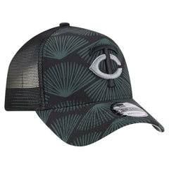 Black Minnesota Twins New Era 9FORTY A-Frame Trucker Adjustable Hat
