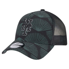 Black New York Mets New Era 9FORTY A-Frame Trucker Adjustable Hat