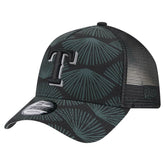 Black Texas Rangers New Era 9FORTY A-Frame Trucker Adjustable Hat