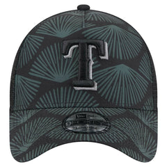 Black Texas Rangers New Era 9FORTY A-Frame Trucker Adjustable Hat