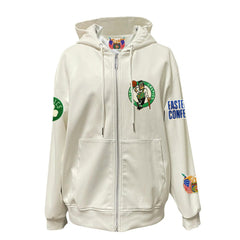 Boston Celtics Jeff Hamilton Vegan Leather Full-Zip Hoodie