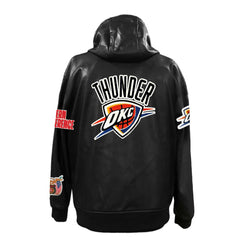 Oklahoma City Thunder Jeff Hamilton Vegan Leather Full-Zip Hoodie