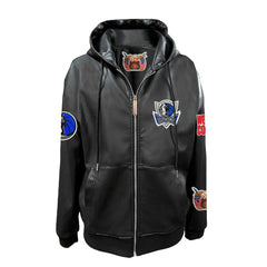 Dallas Mavericks Jeff Hamilton Vegan Leather Full-Zip Hoodie sale