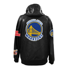 Golden State Warriors Jeff Hamilton Vegan Leather Full-Zip Hoodie sale