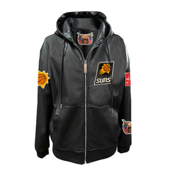 Phoenix Suns Jeff Hamilton Vegan Leather Full-Zip Hoodie