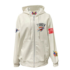 Oklahoma City Thunder Jeff Hamilton Vegan Leather Full-Zip Hoodie
