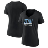 NHL Utah Mammoth Fanatics Women's Secondary Logo V-Neck T-Shirt