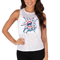 White Chicago Cubs Concepts Sport Women's Infuse Tank Top