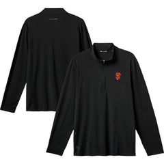 Black San Francisco Giants TravisMathew The Heater Quarter-Zip Pullover Top