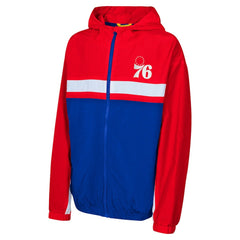 Philadelphia 76ers Youth Headliner Windbreaker Full-Zip Hoodie Jacket